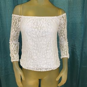 Off-The-Shoulder Lace Blouse